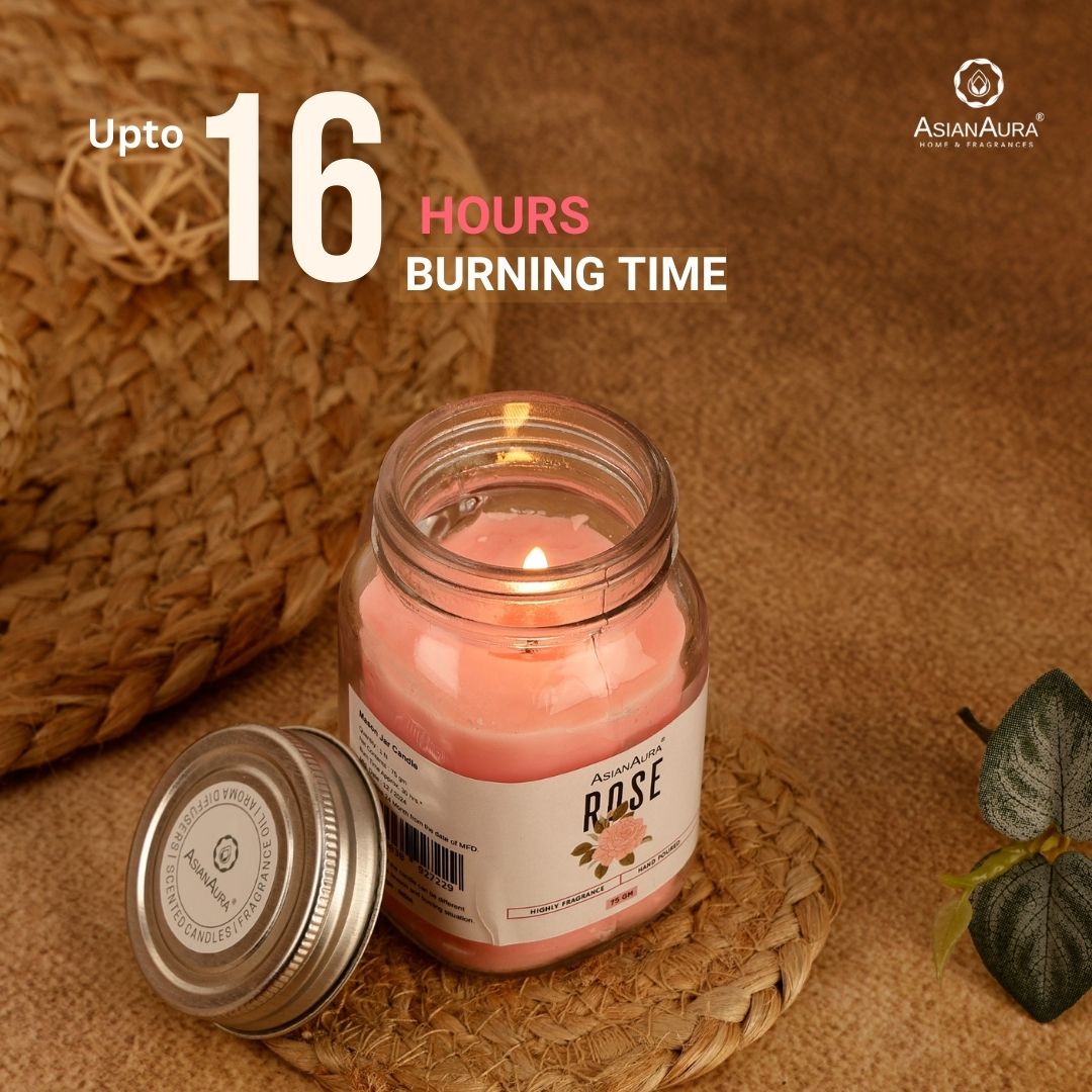 Handle Jar Scented Candle - Rose