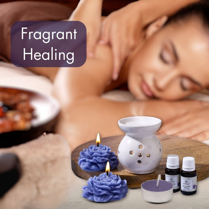 Candle Aroma Diffuser Giftset with Floater Candles | Lavender Fragrance