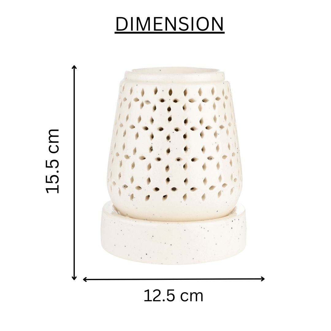 Tapered Cylindrical Shaped Electric Diffuser - White