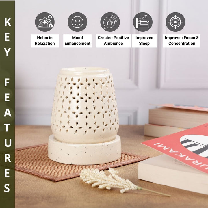 Tapered Cylindrical Shaped Electric Diffuser - White