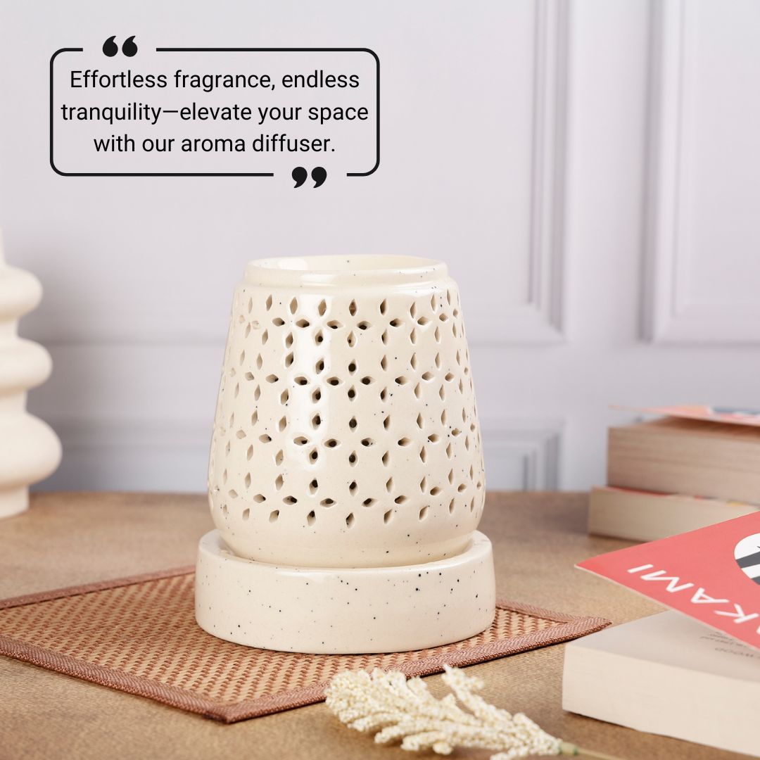 Tapered Cylindrical Shaped Electric Diffuser - White