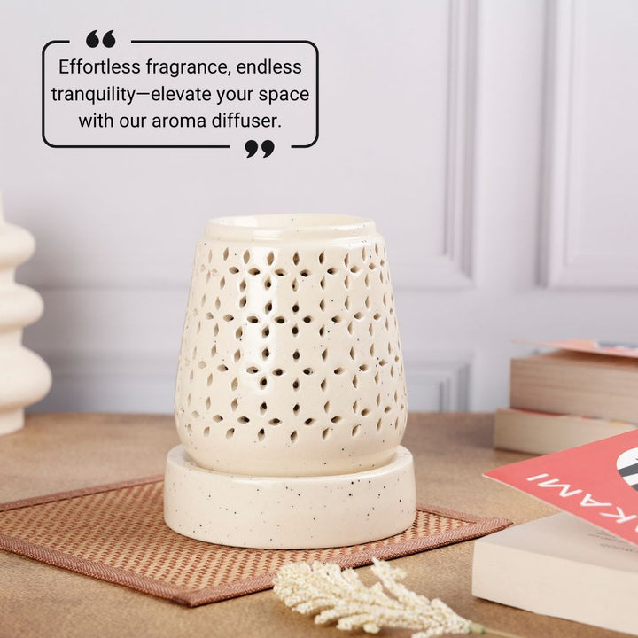 Tapered Cylindrical Shaped Electric Diffuser - White