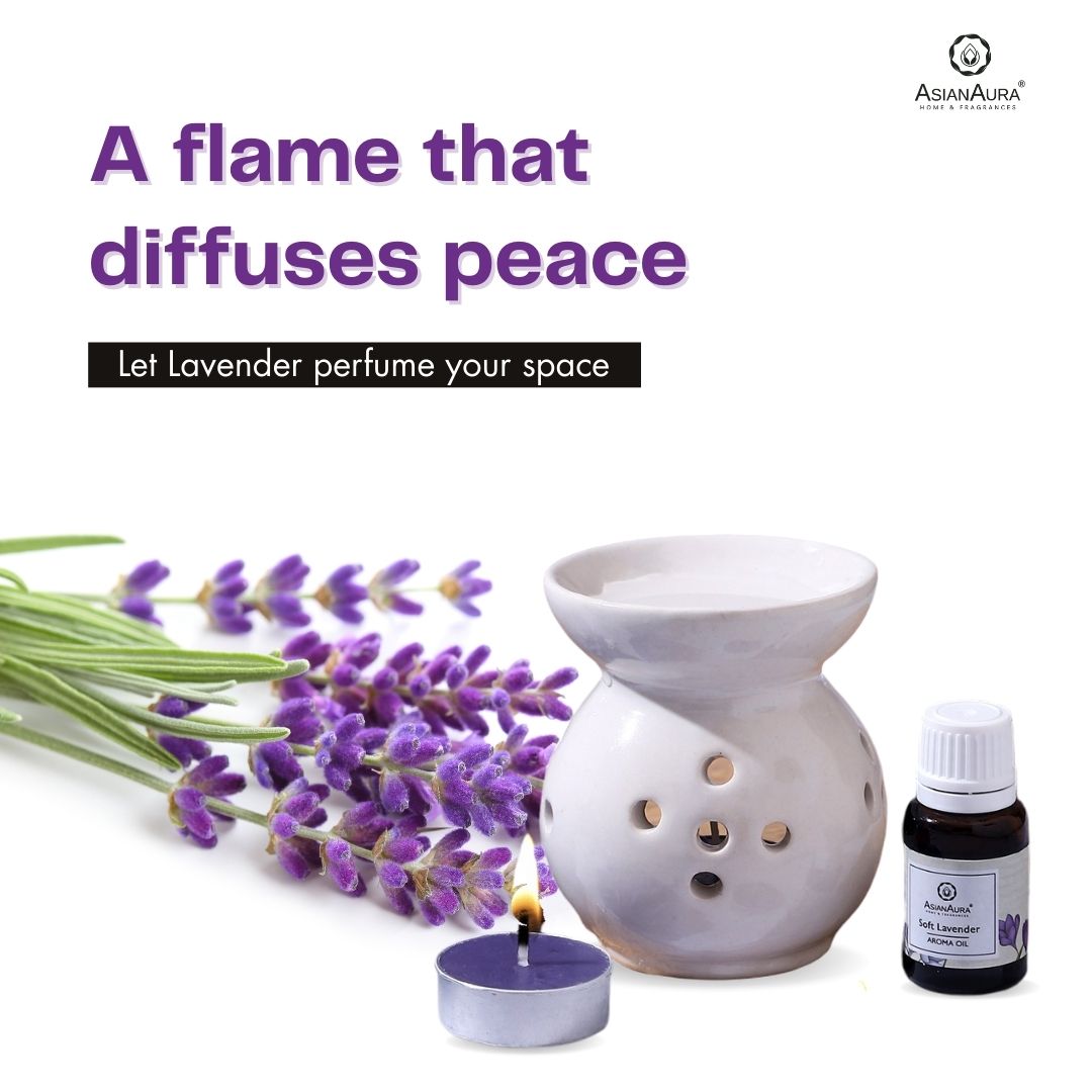 Candle Aroma Diffuser Giftset with Floater Candles | Lavender Fragrance