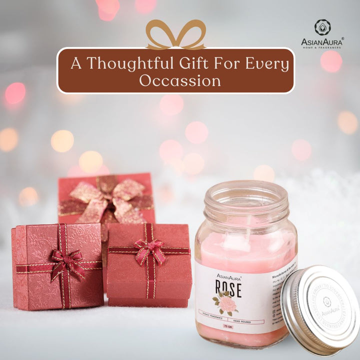 Handle Jar Scented Candle - Rose
