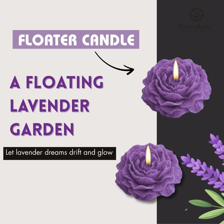 Candle Aroma Diffuser Giftset with Floater Candles | Lavender Fragrance