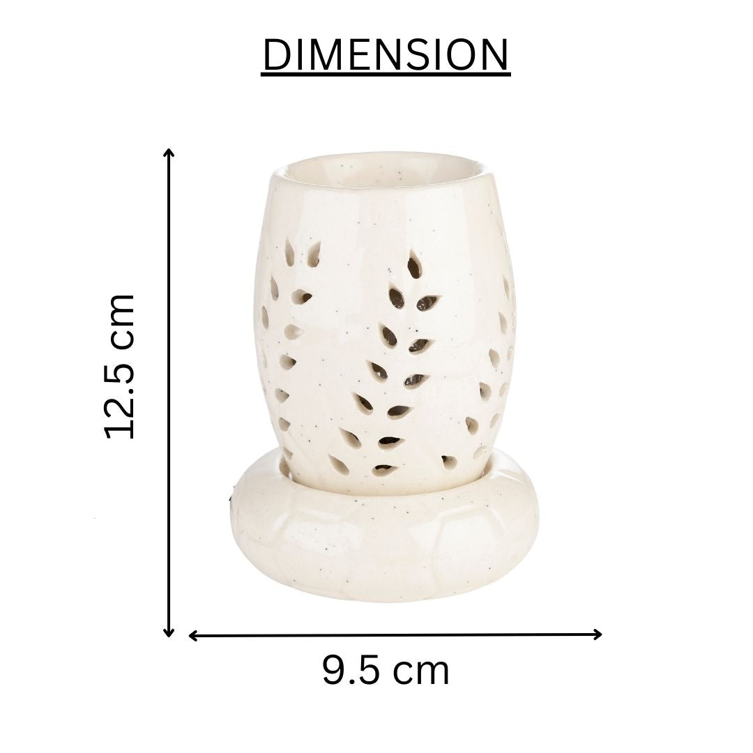 Oval Vase Shaped Electric Diffuser - White