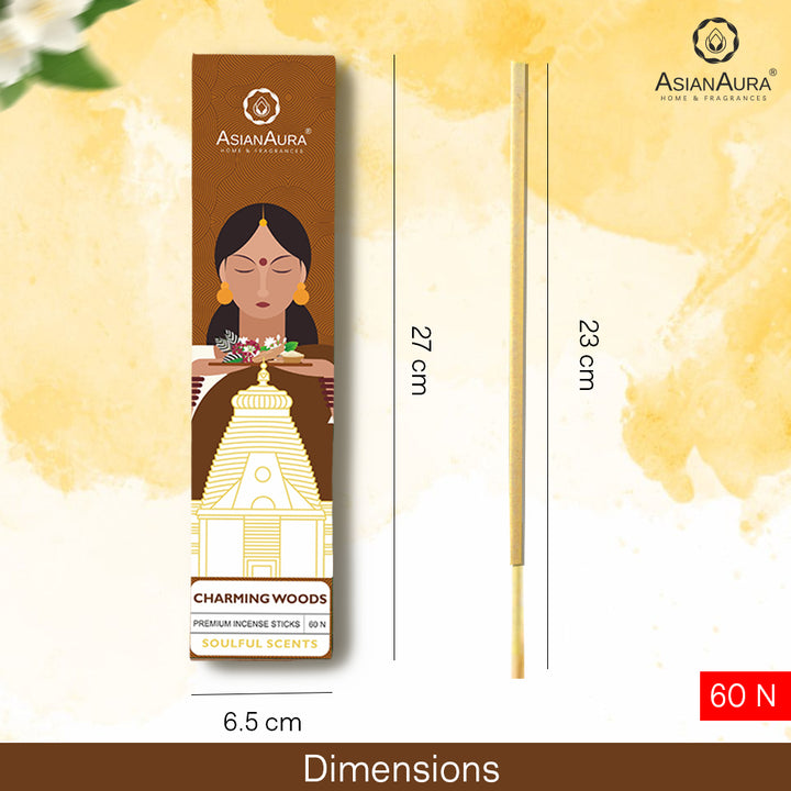 Premium Incense Sticks - Charming Woods (60N)