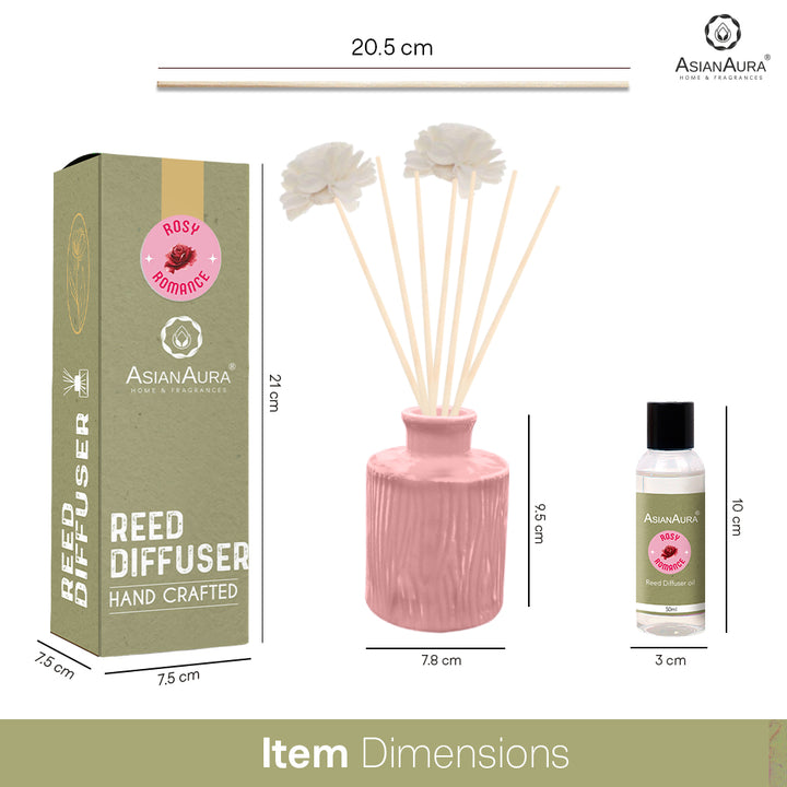 Handcrafted Reed Diffuser - Rosy Romance