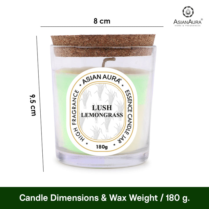 Jar Candle with Wooden Lid - Lush Lemongrass