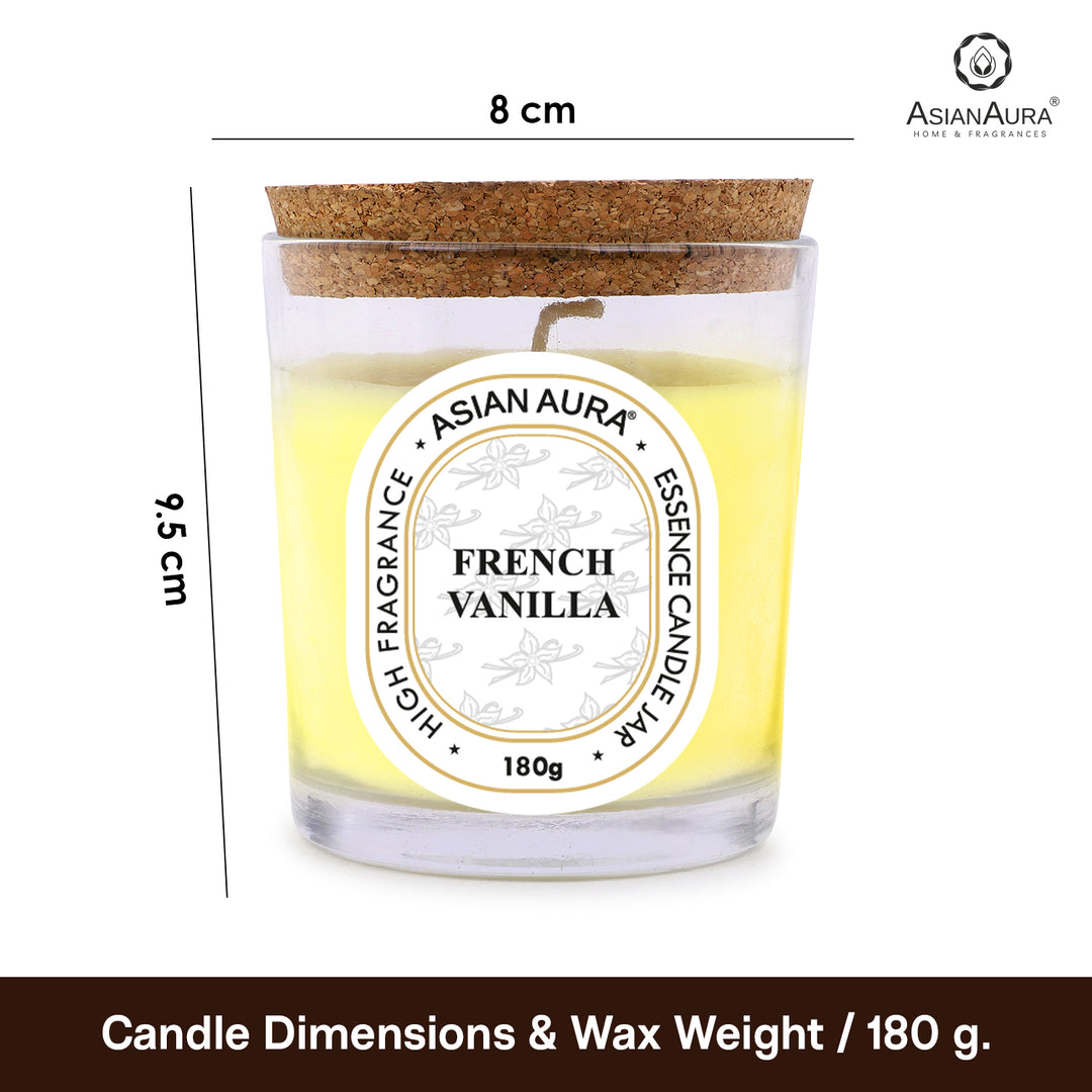 Jar Candle with Wooden Lid - French Vanilla