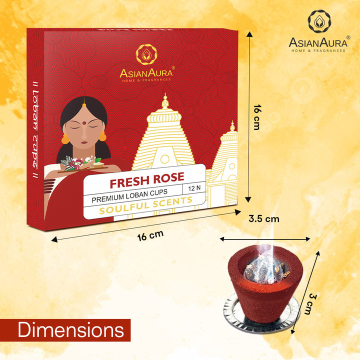 Premium Loban Cups - Fresh Rose (12N)