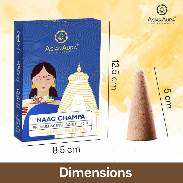 Premium Incense Cones - Naag Champa (40N)