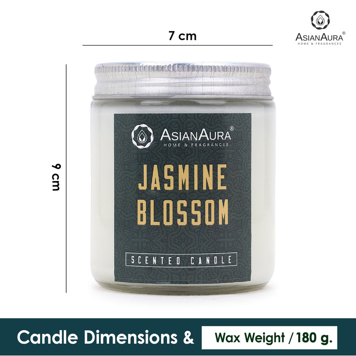 White Screw Jar Candle - Jasmine Blossom