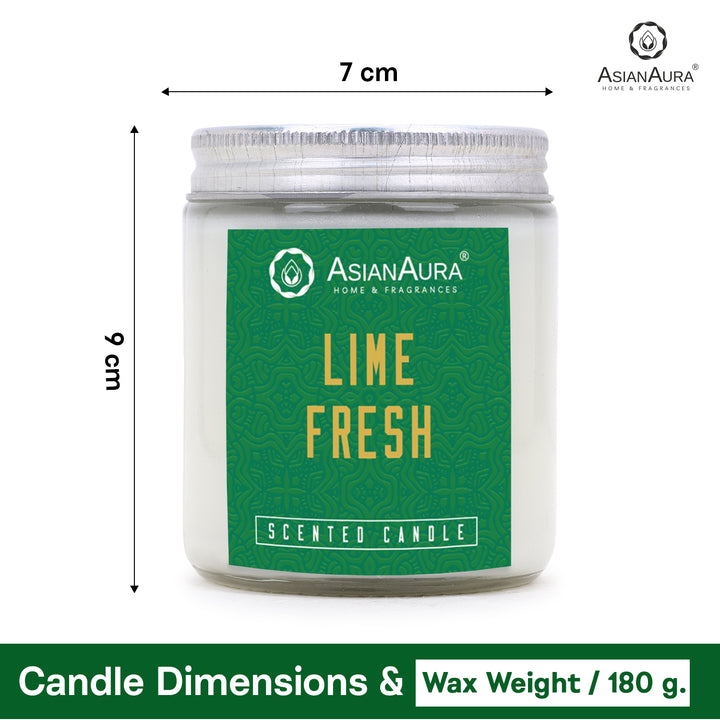 White Screw Jar Candle - Lime Fresh