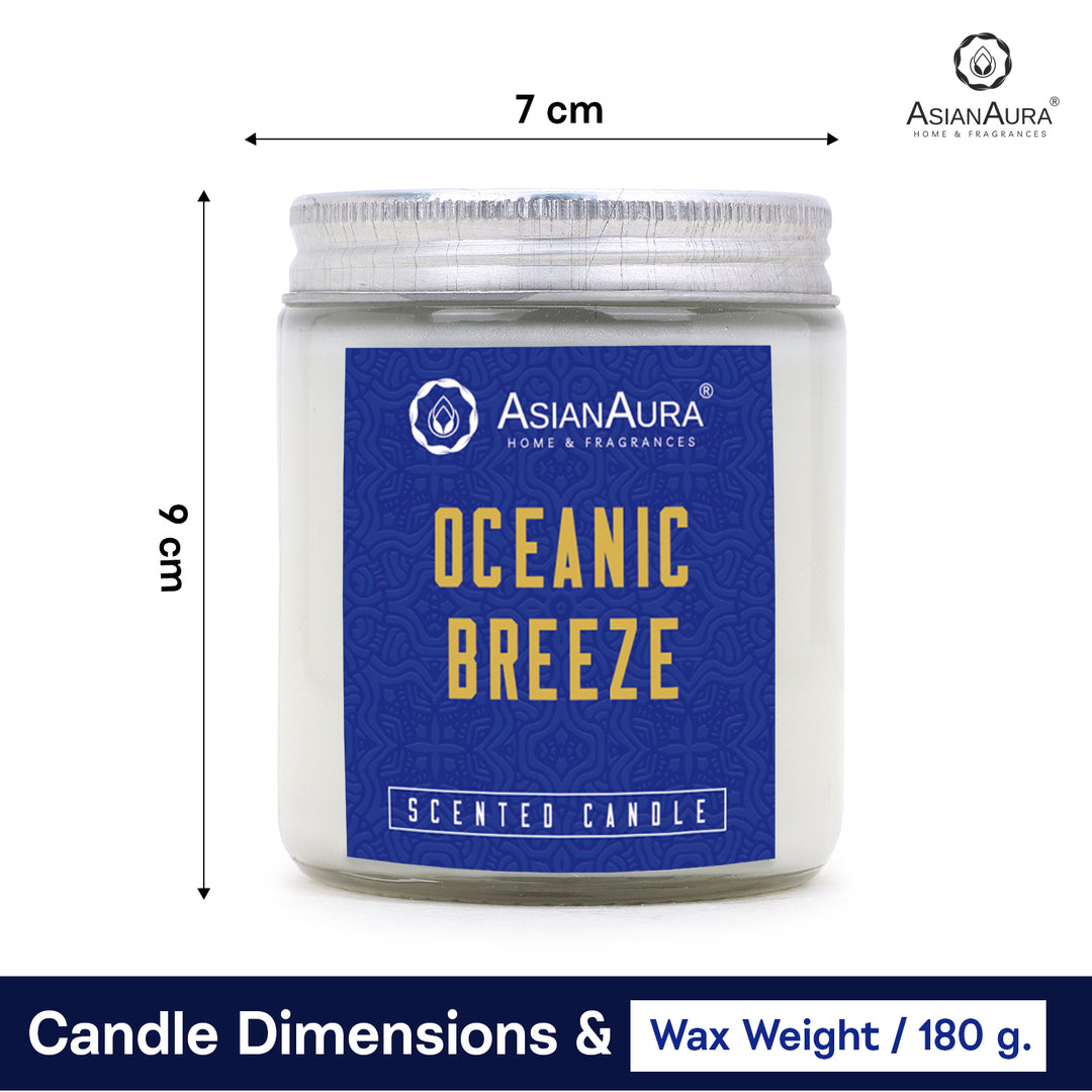 White Screw Jar Candle - Oceanic Breeze