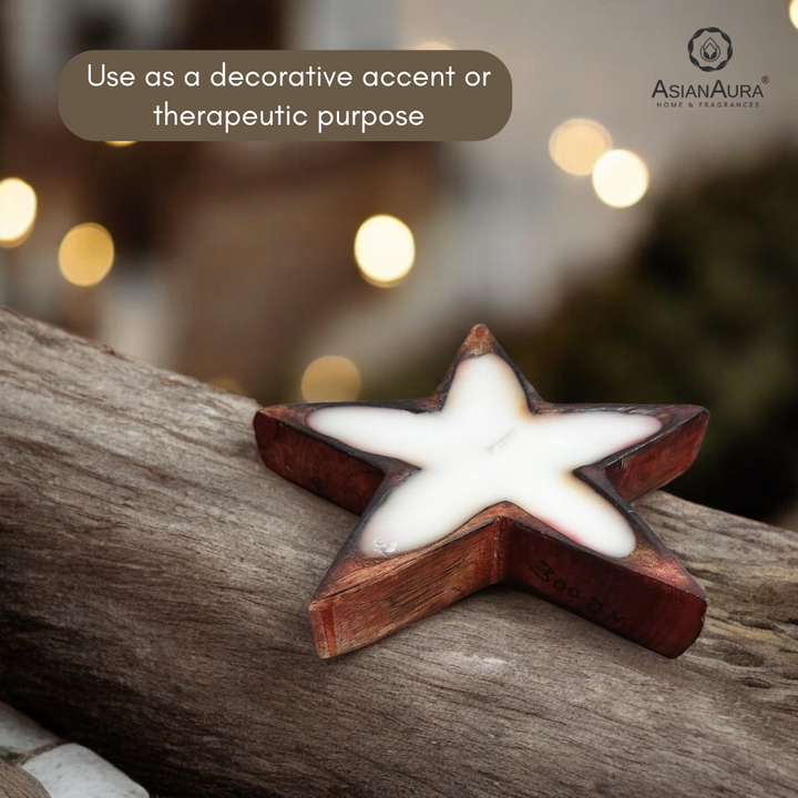 Scented Wooden Star Candle - Vanilla Candle