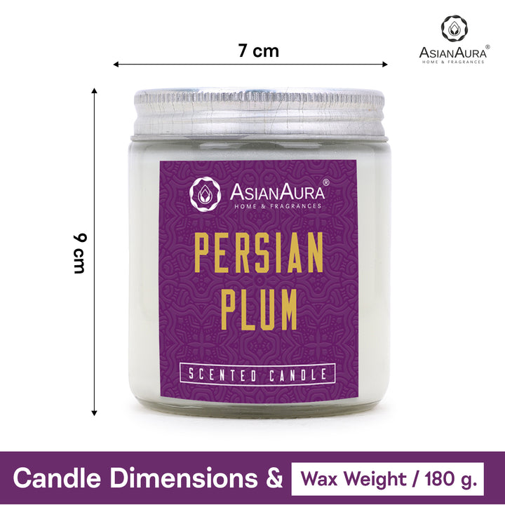 White Screw Jar Candle - Persian Plum