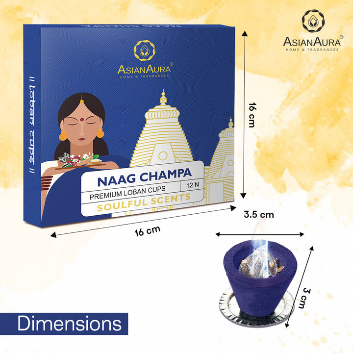 Premium Loban Cups - Naag Champa (12N)