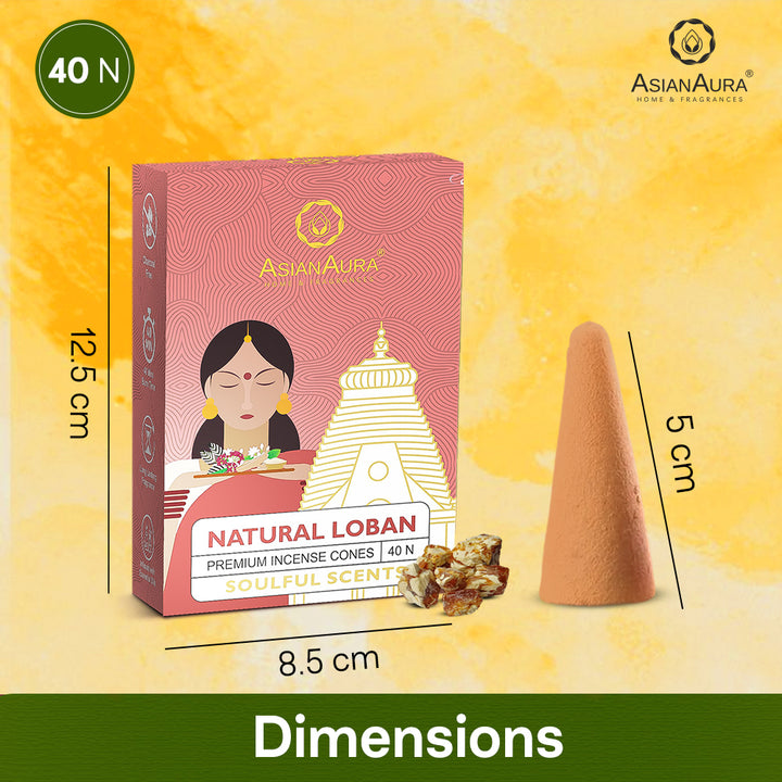 Premium Incense Cones - Natural Loban (40N)