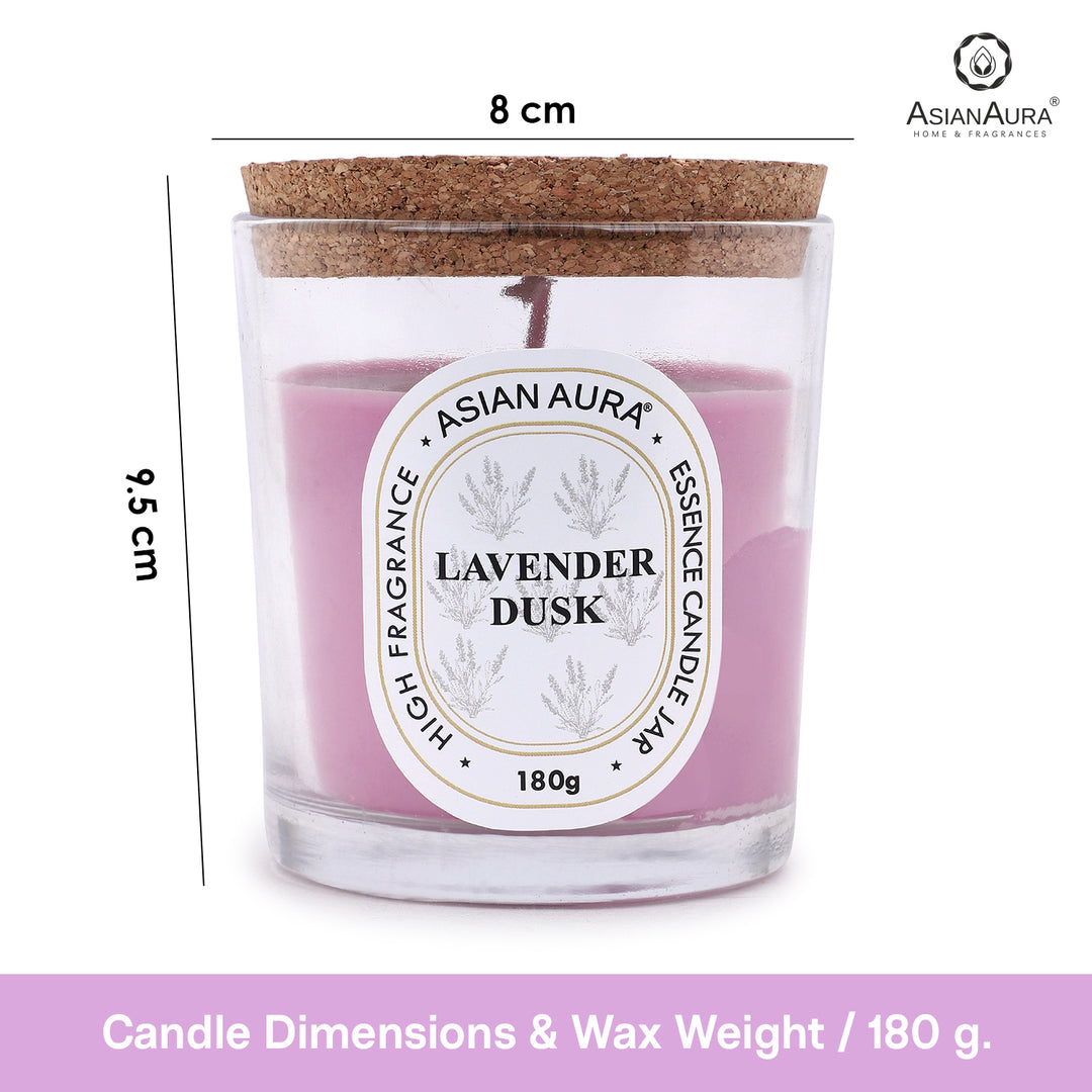 Jar Candle with Wooden Lid - Lavender Dusk