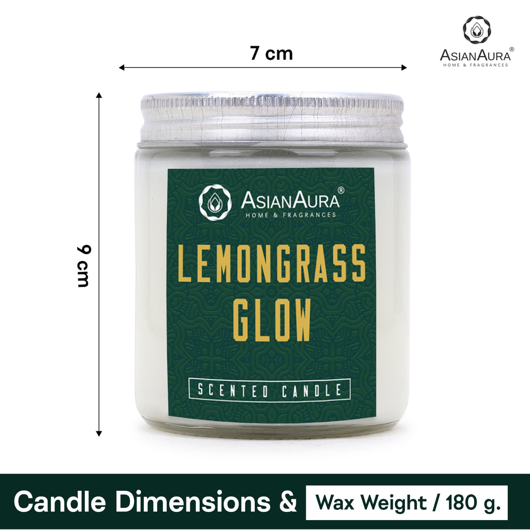 White Screw Jar Candle - Lemongrass Glow