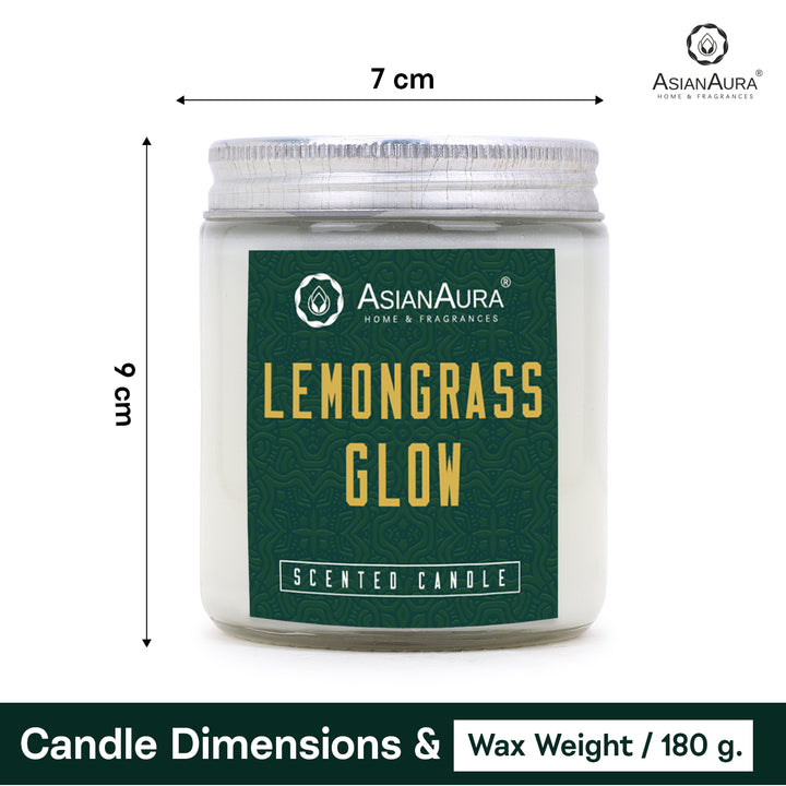 White Screw Jar Candle - Lemongrass Glow