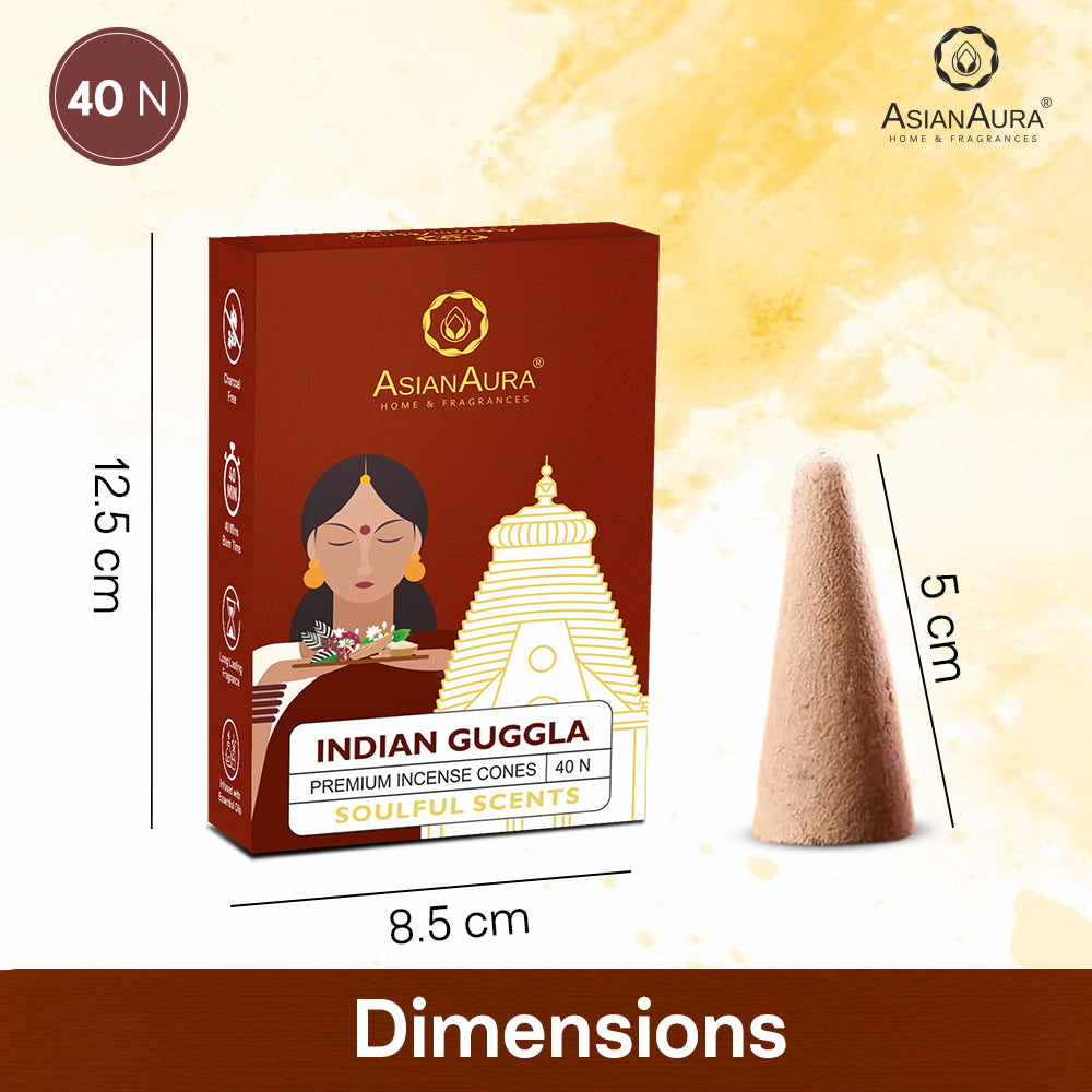 Premium Incense Cones - Indian Guggal (40N)