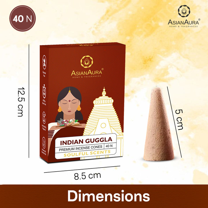 Premium Incense Cones - Indian Guggal (40N)
