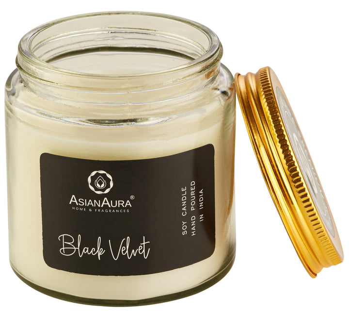 Black Velvet Screw Jar candle