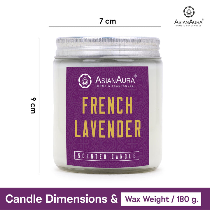 White Screw Jar Candle - French Lavender