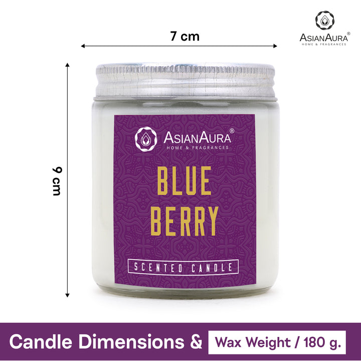 White Screw Jar Candle - Blue Berry