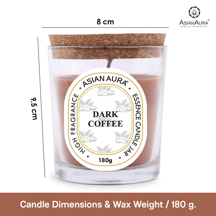 Jar Candle with Wooden Lid - Dark Coffee