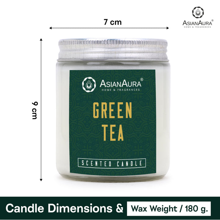 White Screw Jar Candle - Green Tea