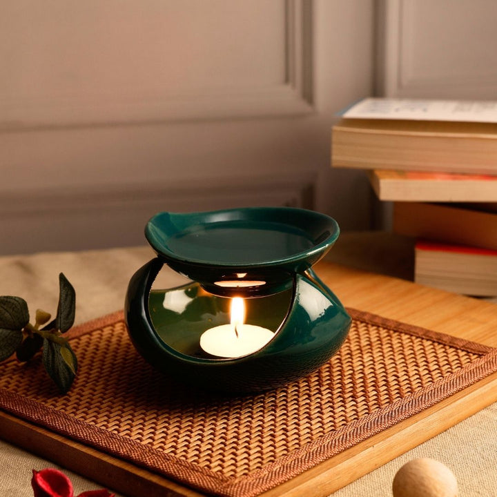Shell Candle Diffuser - Teal Green