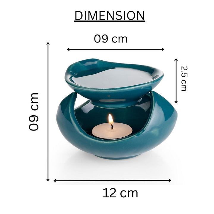 Shell Candle Diffuser - Teal Green