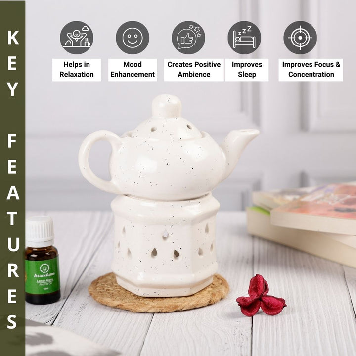 White Kettle Candle Diffuser