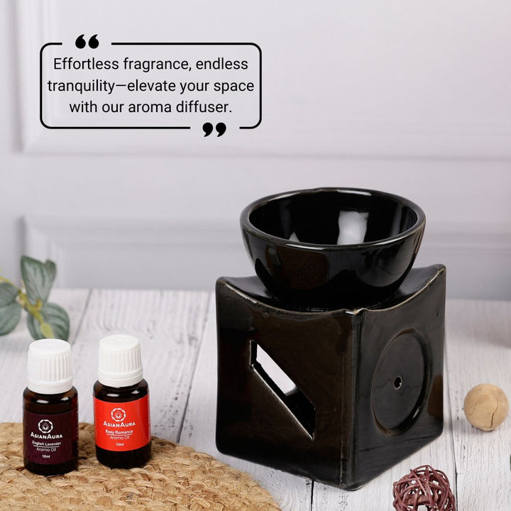 Lumo Square Candle Diffuser - Black