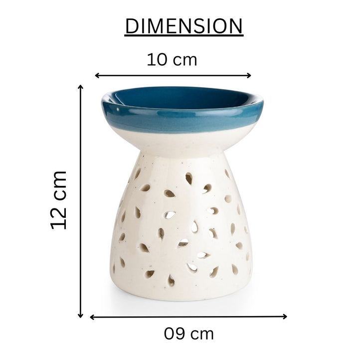 White & Teal Green Candle Diffuser