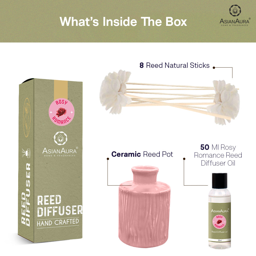 Handcrafted Reed Diffuser - Rosy Romance