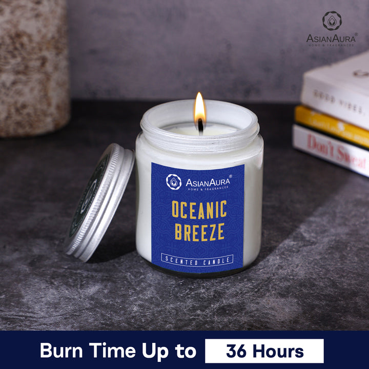 White Screw Jar Candle - Oceanic Breeze