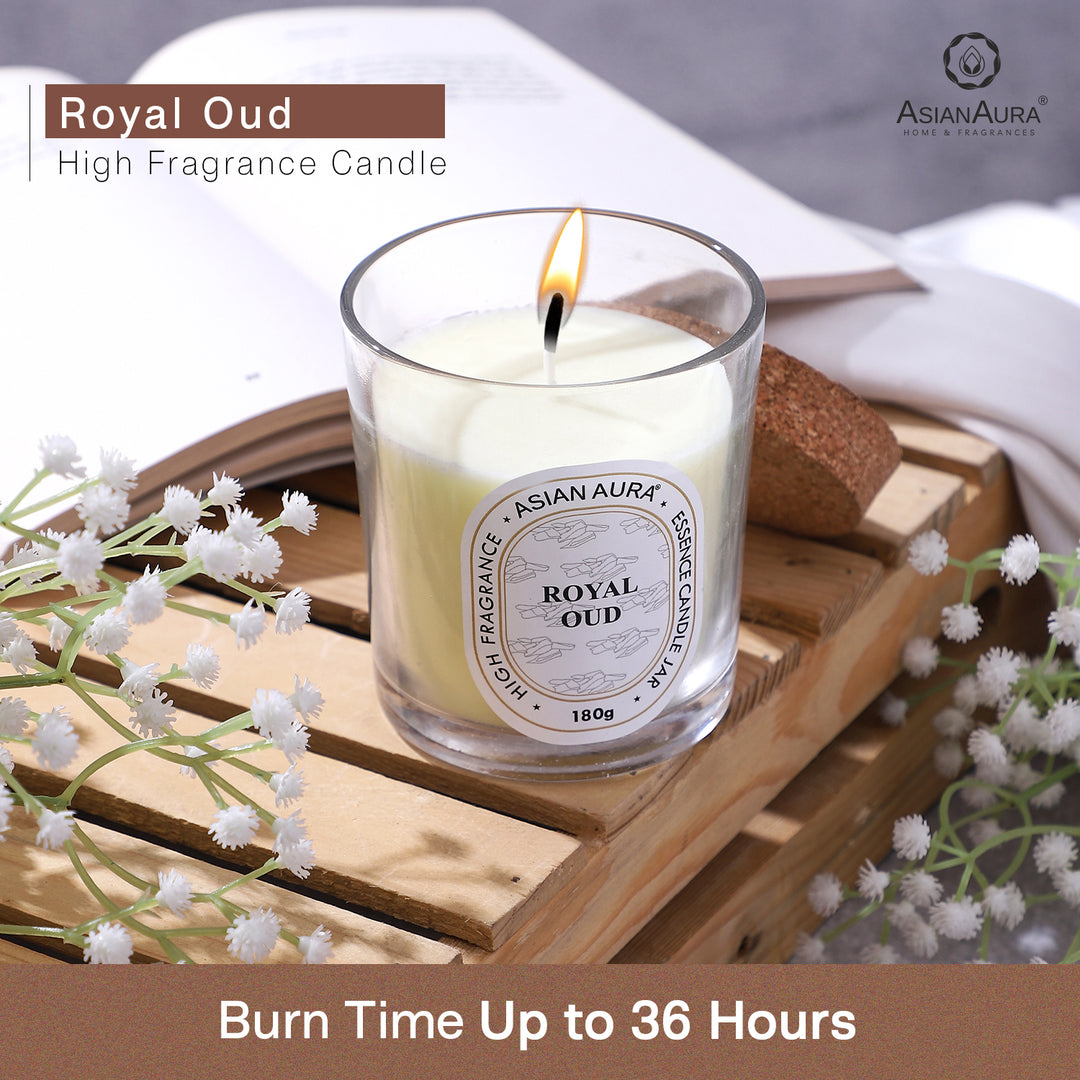 Jar Candle with Wooden Lid - Royal Oud