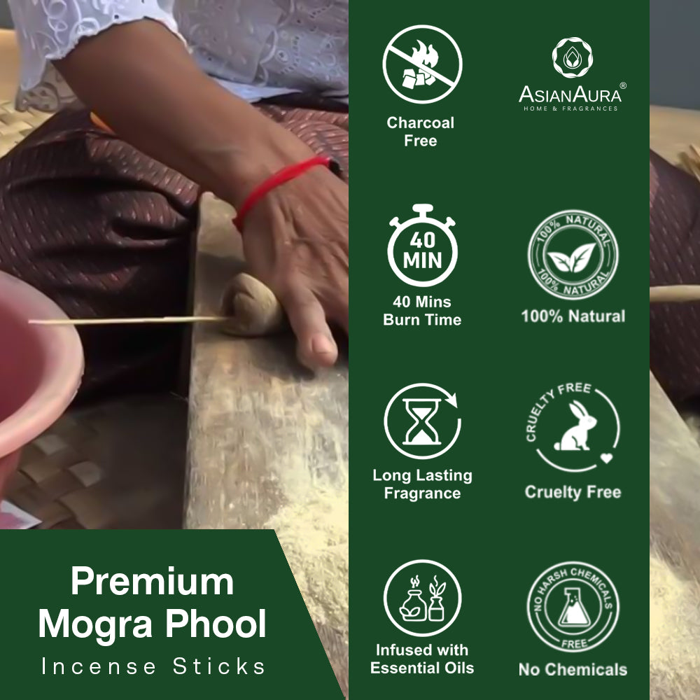 Premium Incense Sticks - Mogra Phool (60N)