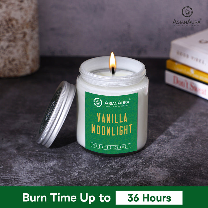 White Screw Jar Candle - Vanilla Moonlight
