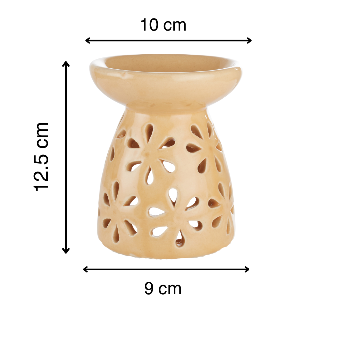 Peach Candle Diffuser Ceramic with 10ml Aroma Oils