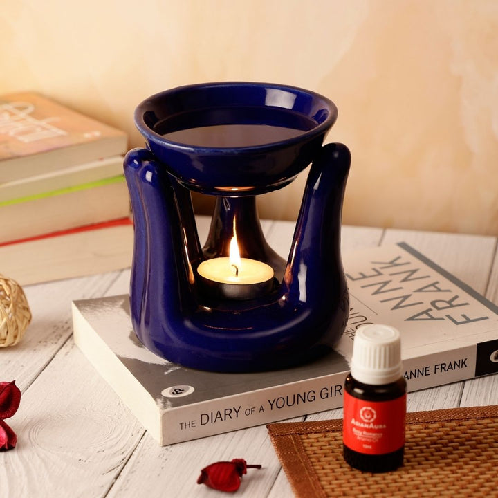 Hand Candle Diffuser- Dark Blue
