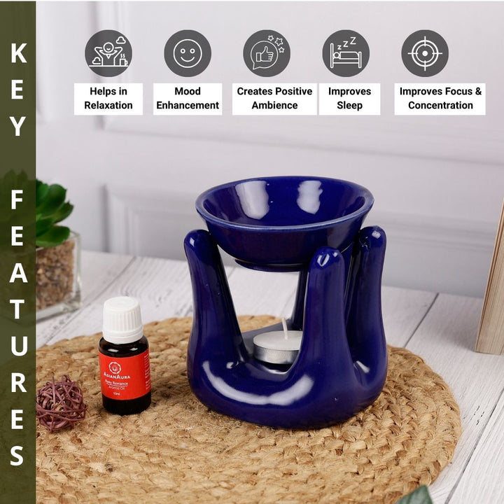 Hand Candle Diffuser- Dark Blue