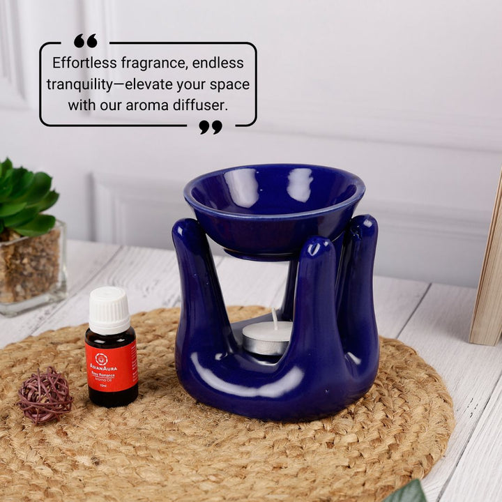 Hand Candle Diffuser- Dark Blue