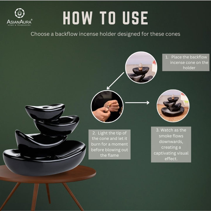 Zen Cascade Backflow Incense Burner