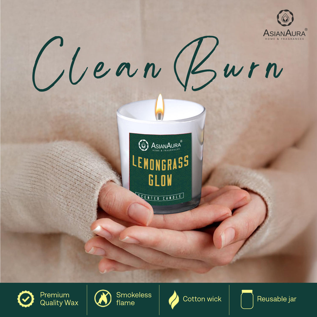 Scented Jar Candle - Lemongrass Glow