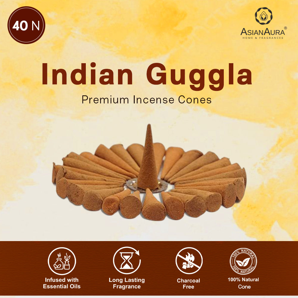 Premium Incense Cones - Indian Guggal (40N)